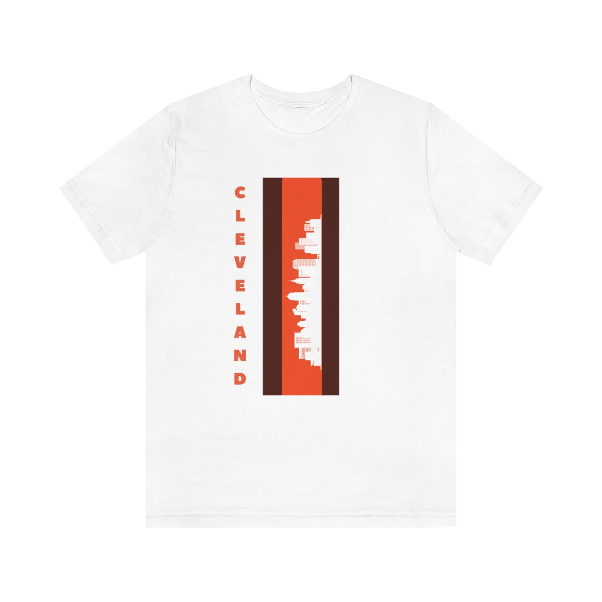 Cleveland Brownie City Stripe Football Unisex Tee