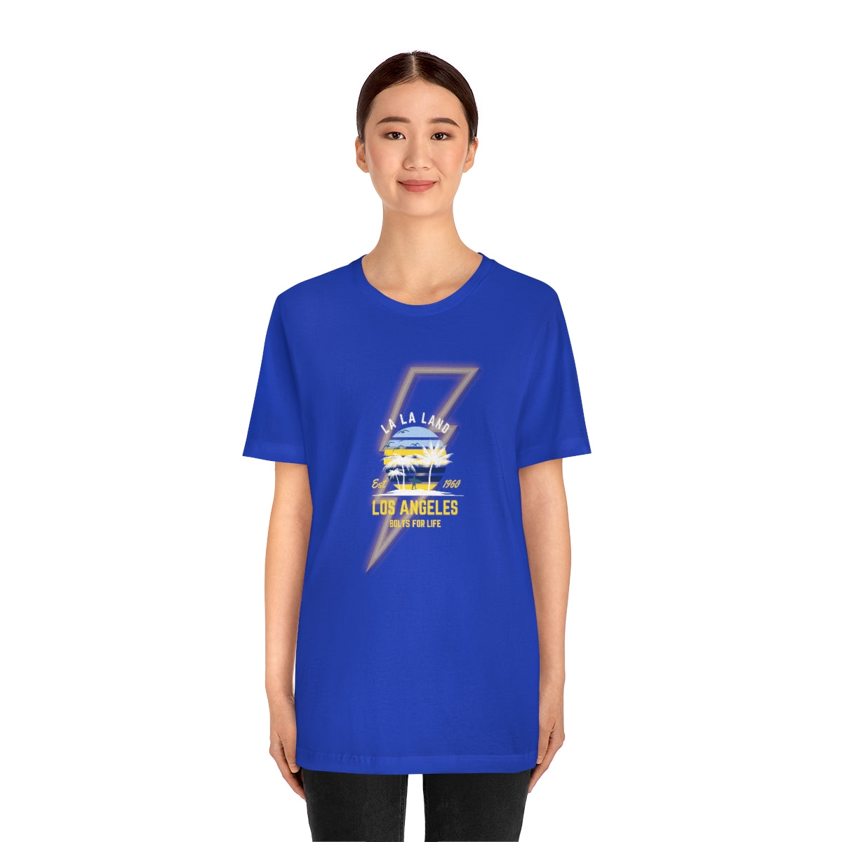 La La Land Quarterback, Los Angeles Football, Charger Bolt Tee