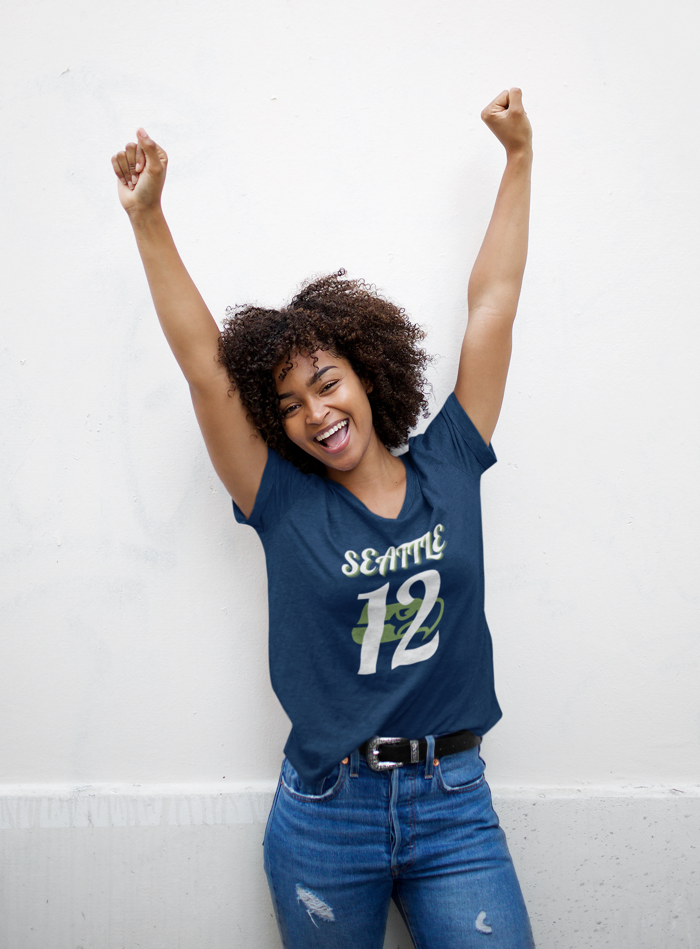 Twelve Man Seattle Hawks, Washington Metcalf Football Tee