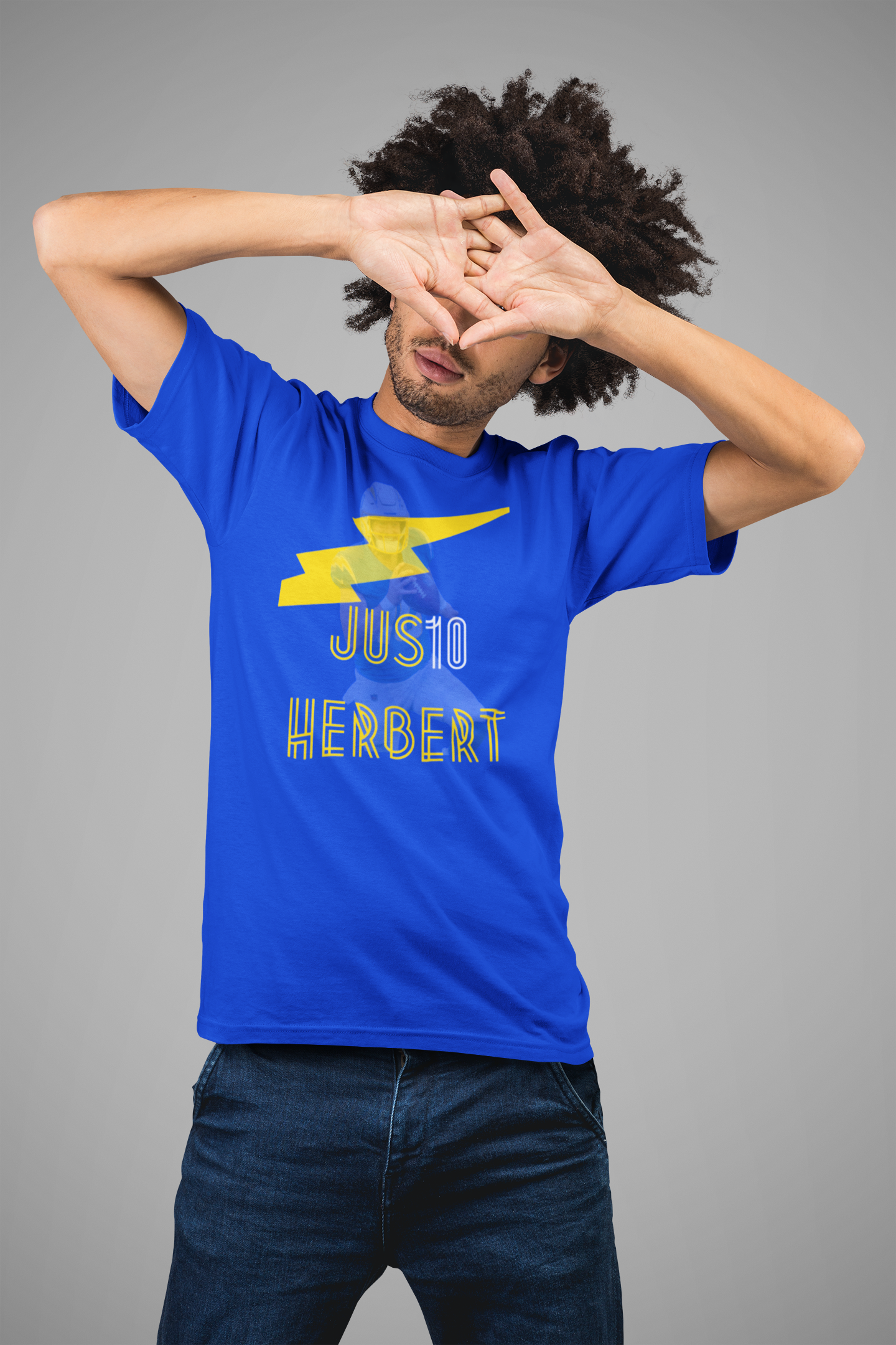Herbert Quarterback, Los Angeles Football, Charger Bolt Tee