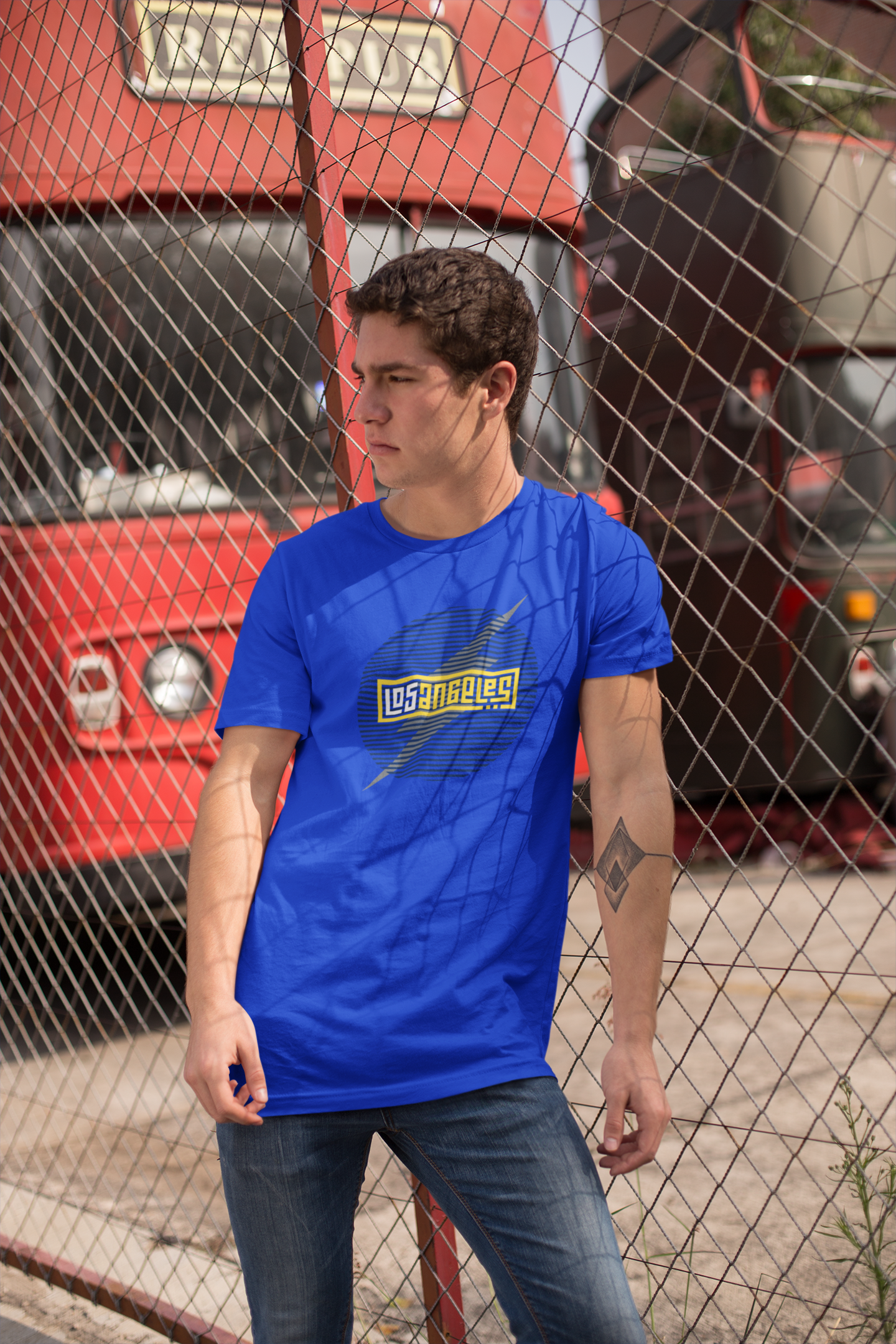 LA Bolt Quarterback, Los Angeles Football, Herbert Charger Bolt Tee