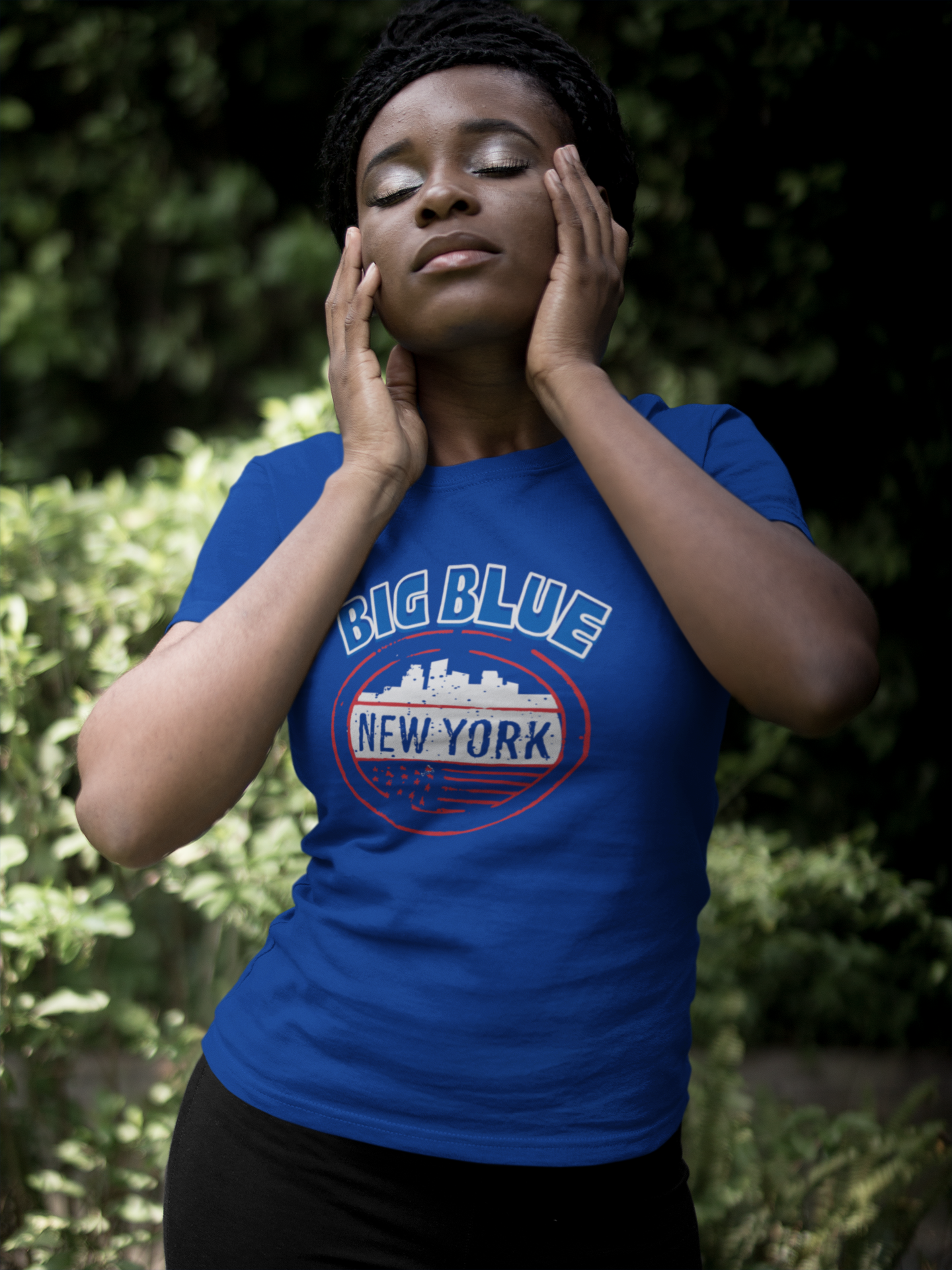 Blue NYG, New York City Barkley, Giants City, Jones Football Tee
