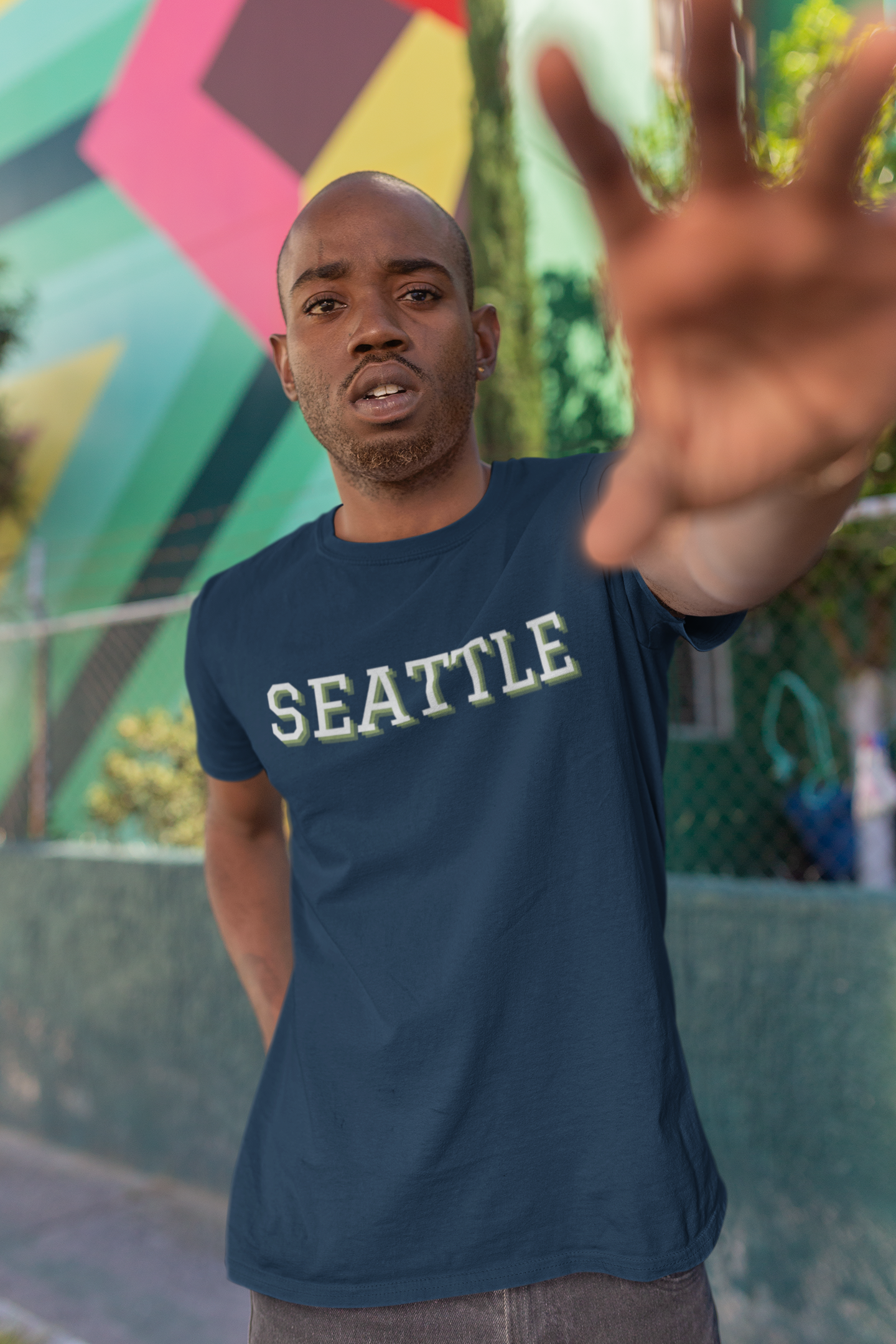 Seattle Hawks, Washington Metcalf Football Tee