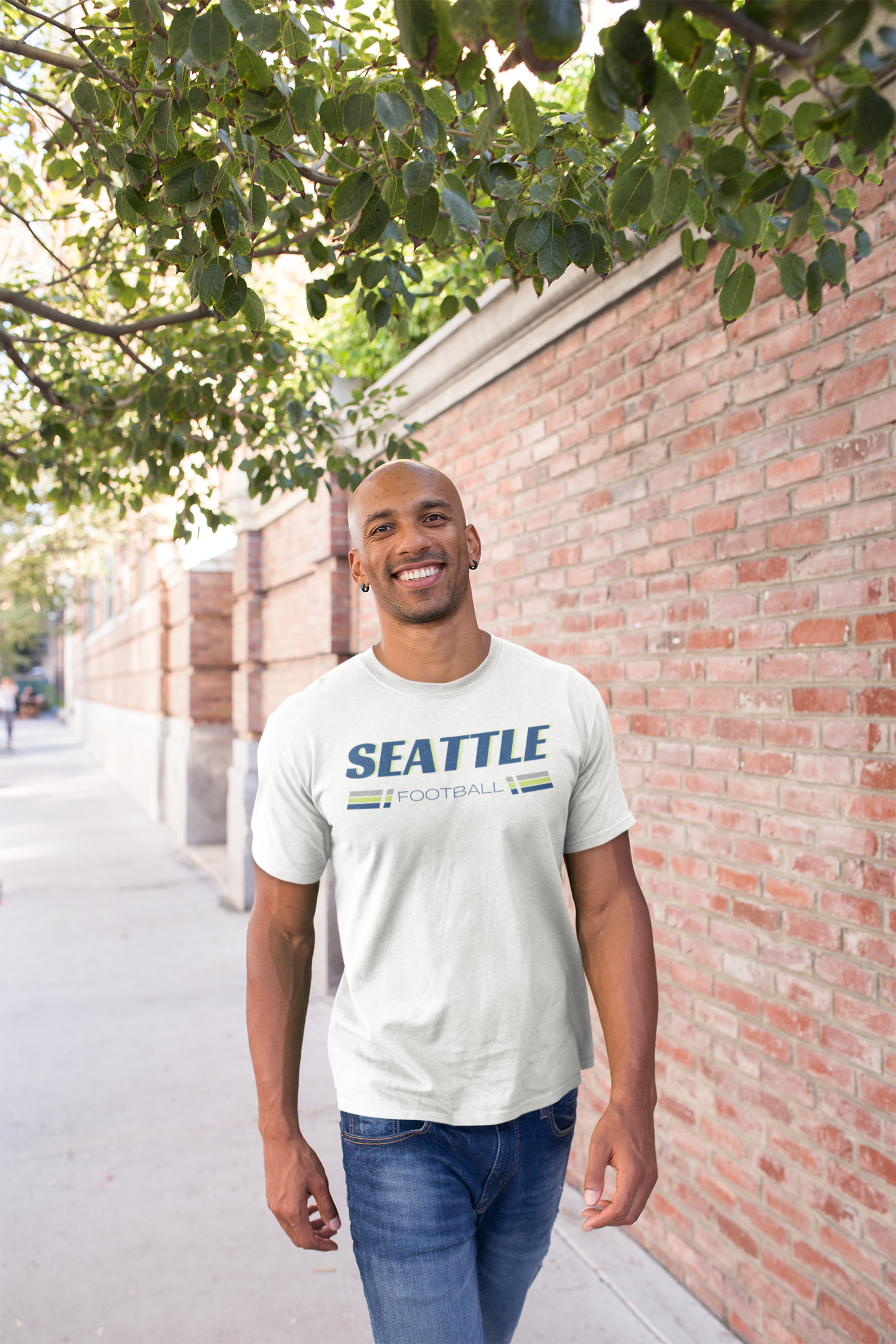 Seattle Football, Twelve Man Seattle Hawks, Washington Classic Football Tee